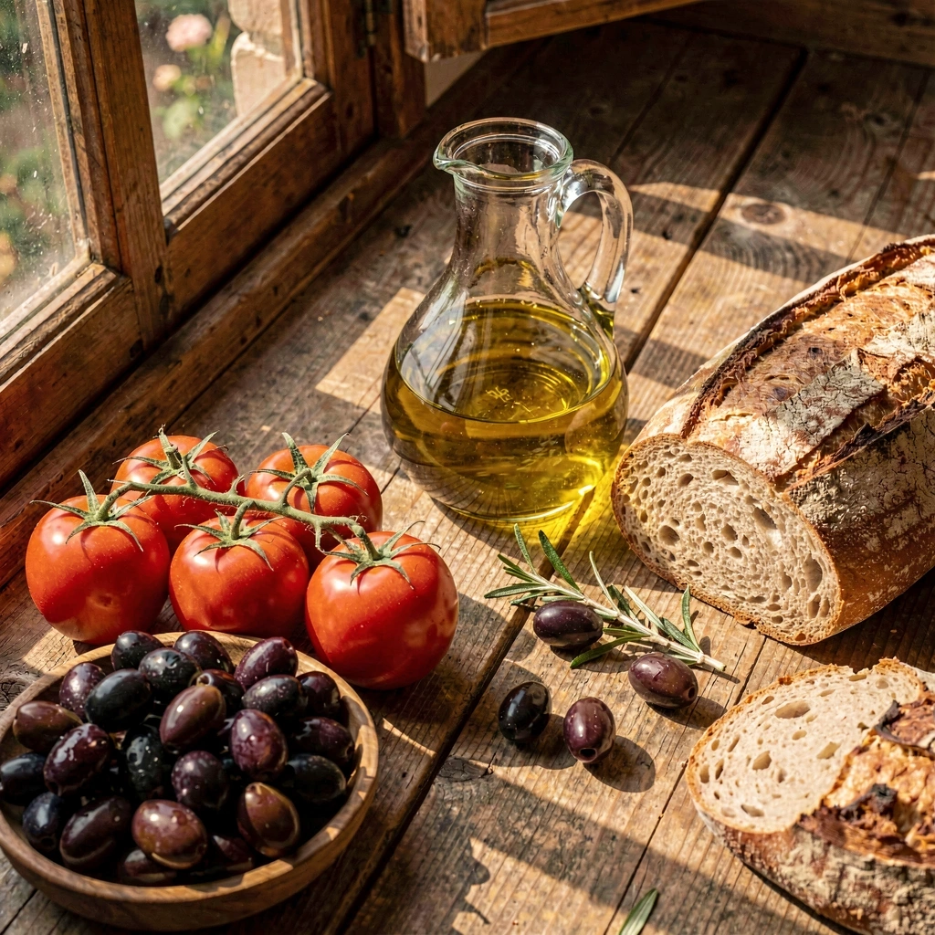 Ingredientes frescos de mercado